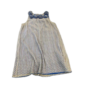 Elegant Blue and White Mini Dress